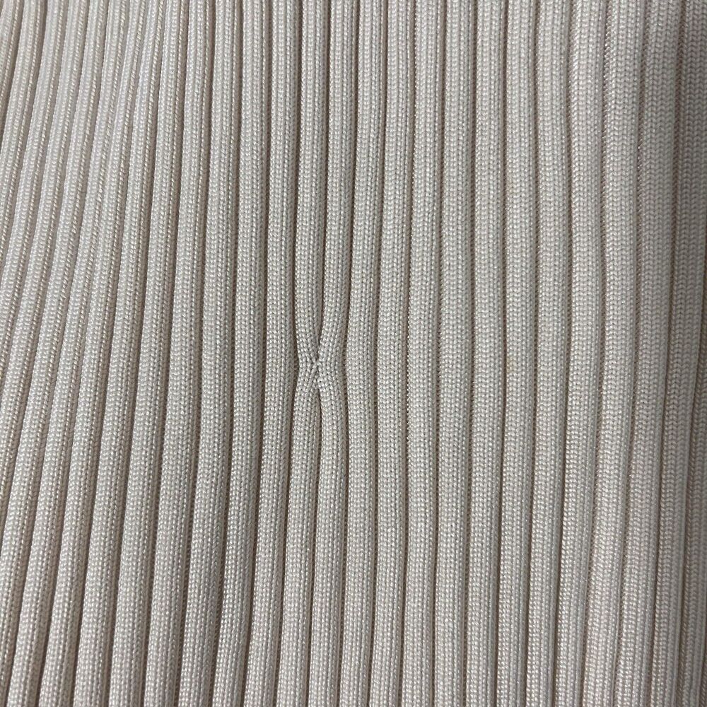 Louis Vuitton Turtleneck Womens XS Beige 100% Silk Ribbed Minimal‎ Quiet Luxury - Picture 6 of 9